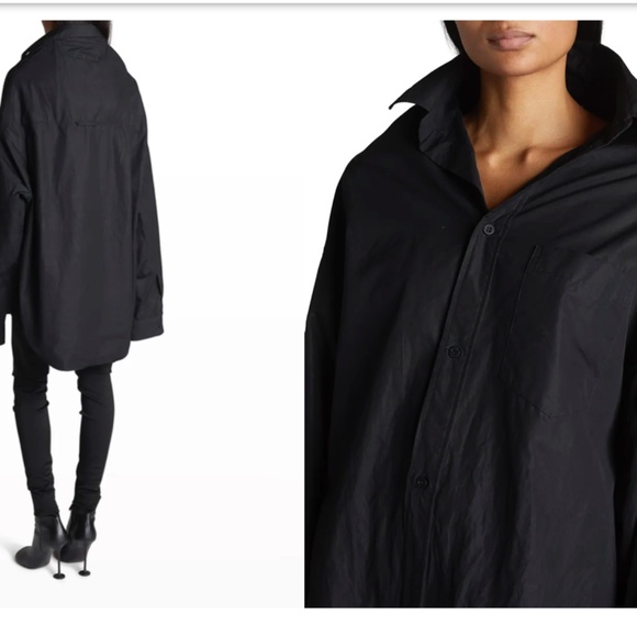 BALENCIAGA Oversized Poplin Shirt - Picture 4 of 12